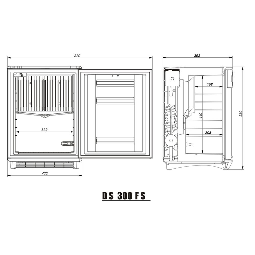 Dometic KÜHLSCHRANK MINI 27 LITER DS 300 BI WS